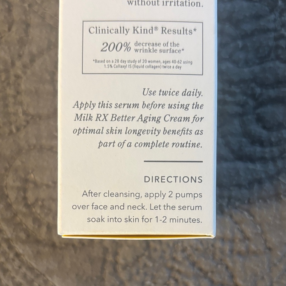 NIB Beekman 1802 Milk RX Advanced Wrinkle Serum - Silver and Yellow - Picture 3 of 3
